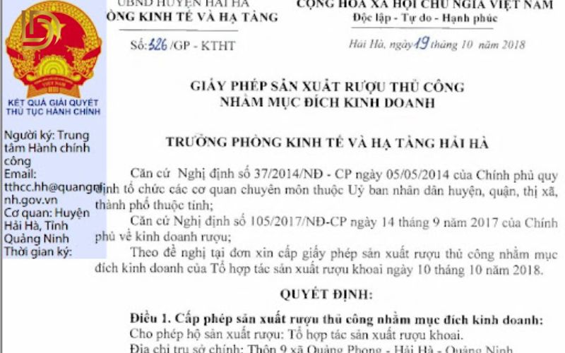 Giấy Phép Kinh Doanh Rượu - Điều Kiện, Hồ Sơ & Thủ Tục